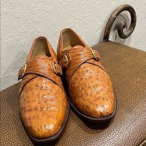 Vintage David Eden exotic Honey rich colored rarely available Leather Loafers!